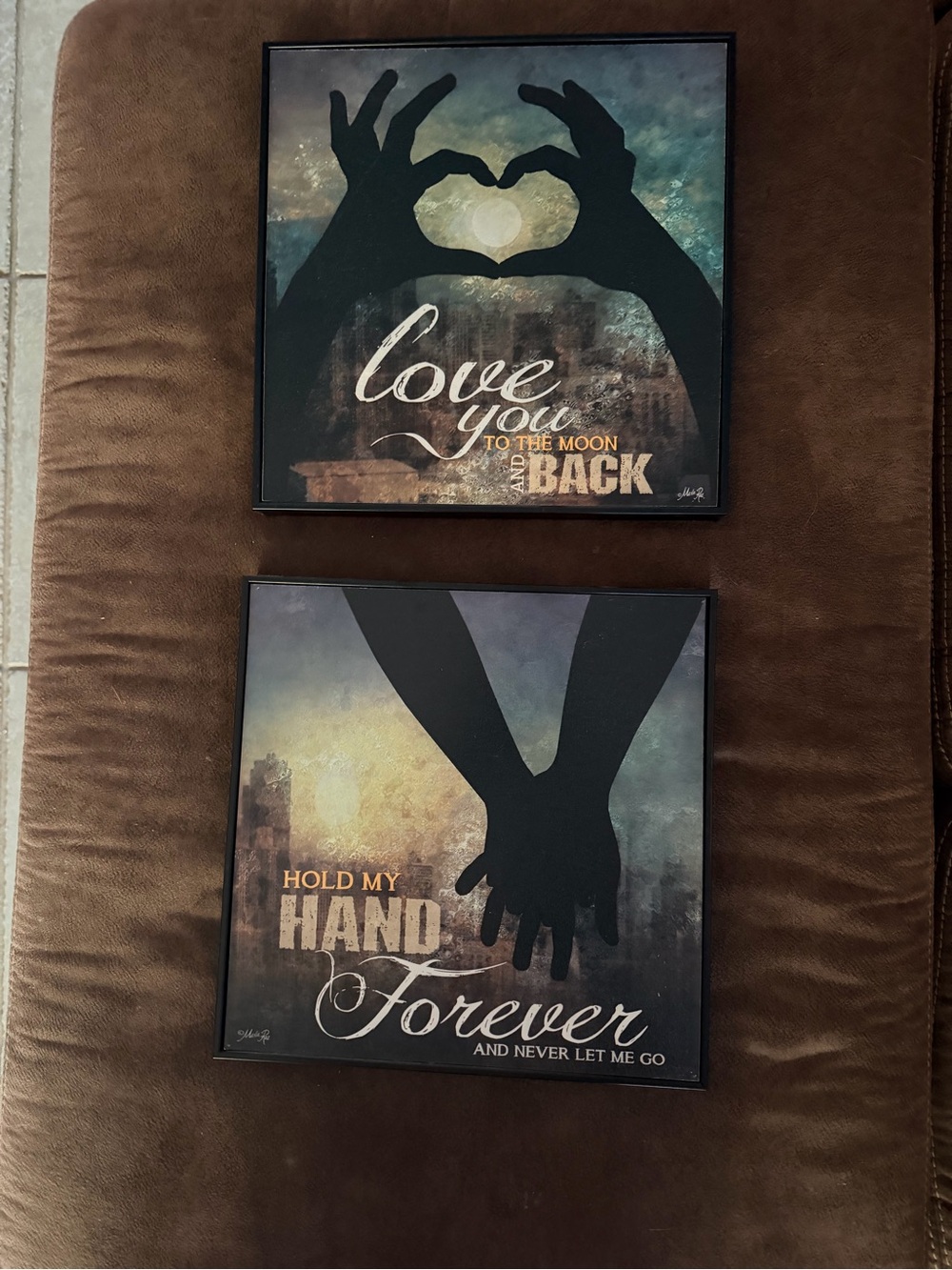 Marla Rae Love You to the Moon and Back / Hold My Hand Forever Framed Art Print
